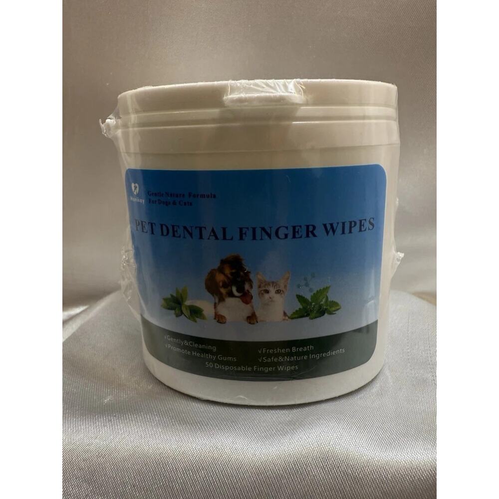 Package of 2 Morikey Pet Dental Finger Wipes Gentle Formula for Dogs & Cats - Picture 3 of 4